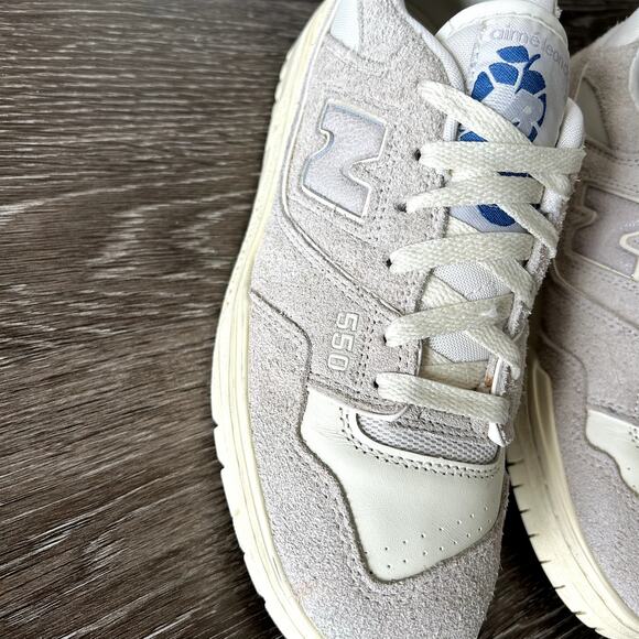 Aimé Leon Dore x New Balance 550 Vintage Grey‎ Suede Sneakers 8.5 Retro Low EUC - Picture 10 of 16
